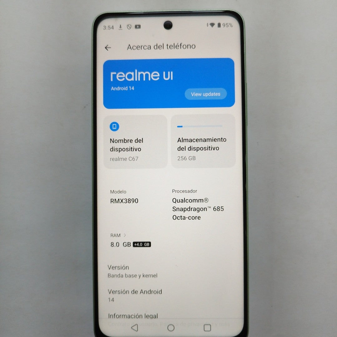 CELULAR REALME C67 RMX3890 (2023) 256 GB 8 GB RAM (SEMINUEVO)
