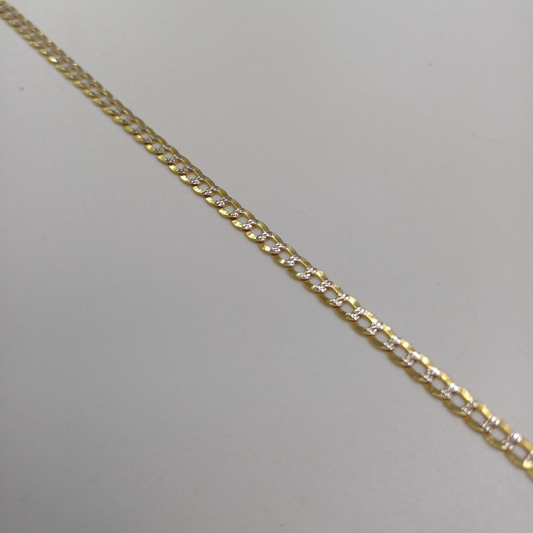 CADENAS BARBADA DIAMANTADA ORO 14K 6.2 (NUEVO)