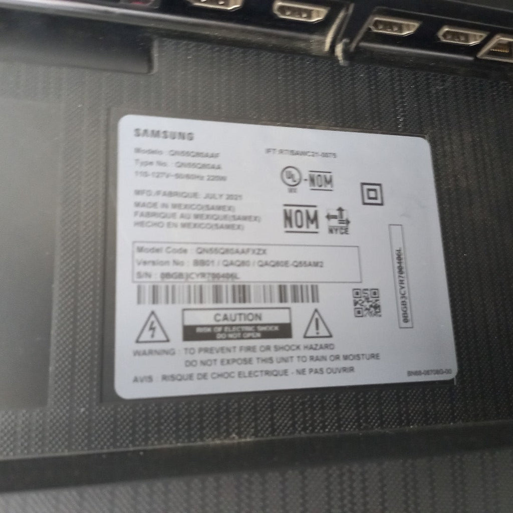 PANTALLA SAMSUNG QN55Q80AAF (2021) 55" QLED 4K (SEMINUEVO)