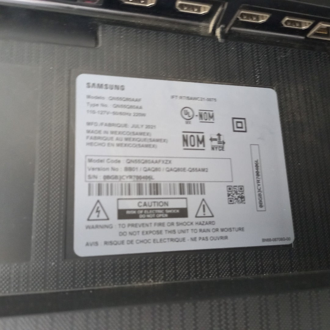 PANTALLA SAMSUNG QN55Q80AAF (2021) 55" QLED 4K (SEMINUEVO)