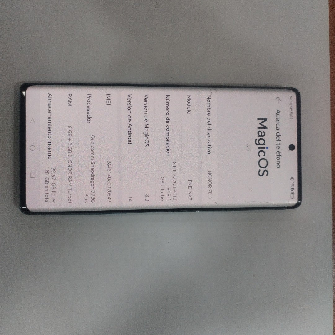CELULAR HONOR 70 FNE-NX9 128 GB 8 GB RAM (SEMINUEVO)