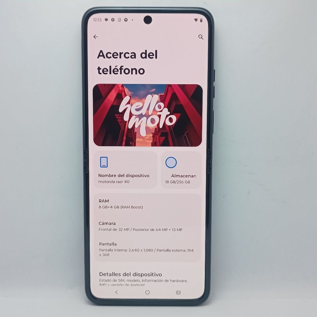 CELULAR MOTOROLA RAZR 40 XT2323-1 (2023) 256 GB 8 GB RAM (SEMINUEVO)