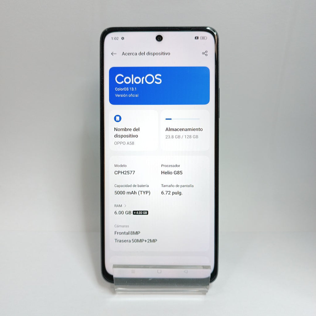 CELULAR OPPO  A58 CPH2577 (2023) 128 GB 6 GB RAM (SEMINUEVO)