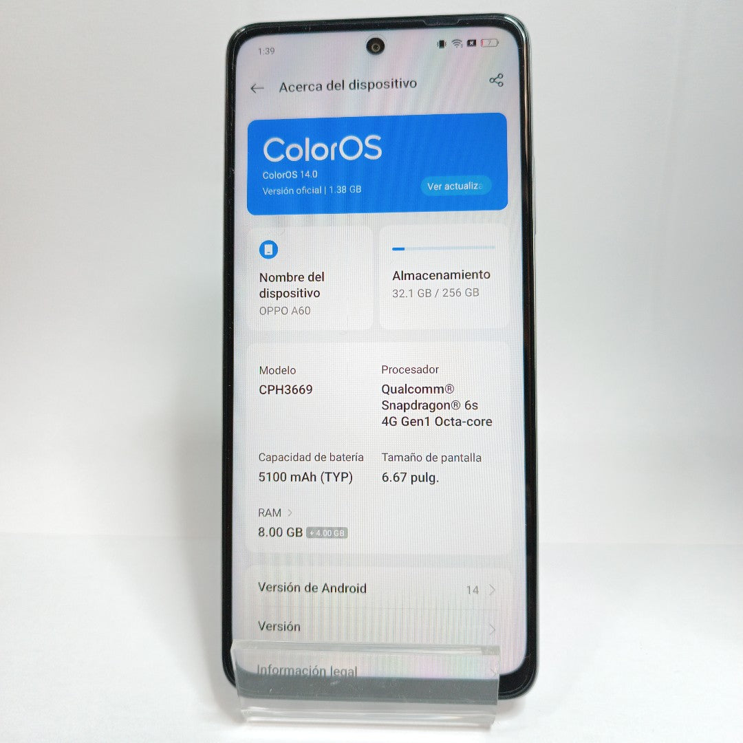 CELULAR OPPO  A60 CPH3669 256 GB 8 GB RAM (SEMINUEVO)