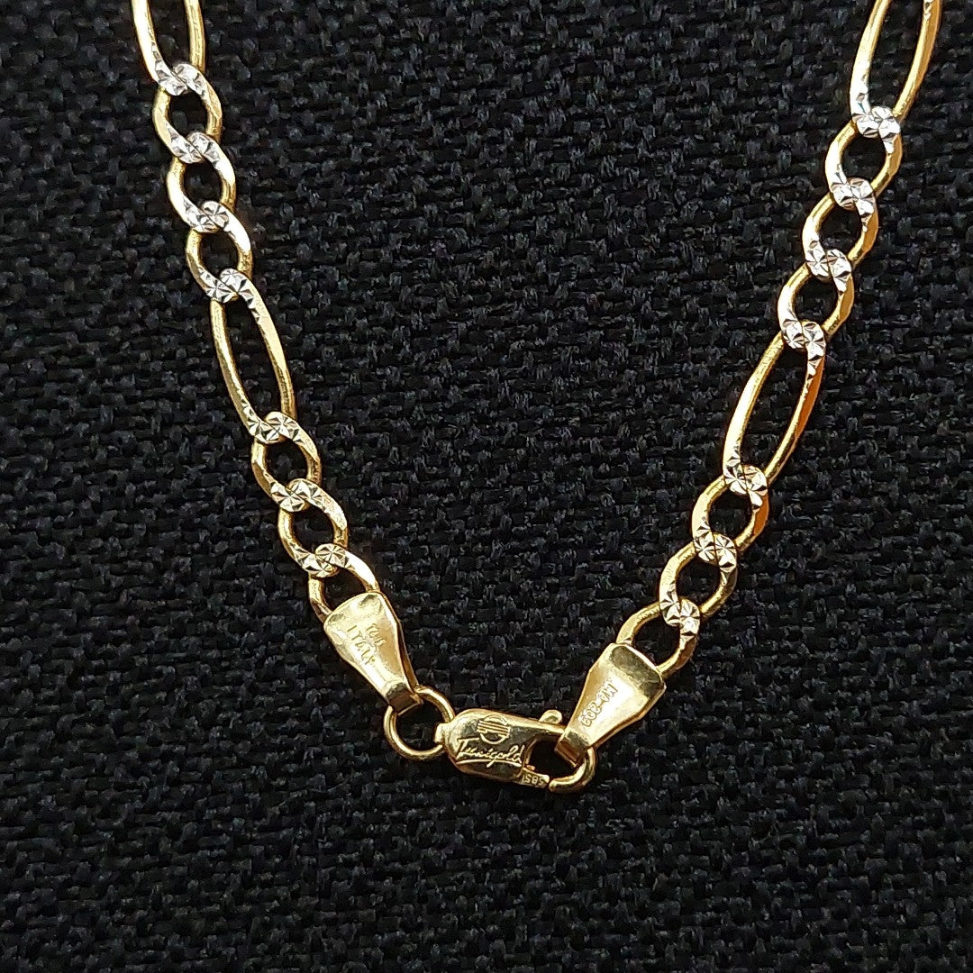 CADENAS CARTIER 3*1 DIAMANTADA ORO 14K 7.5 (NUEVO)