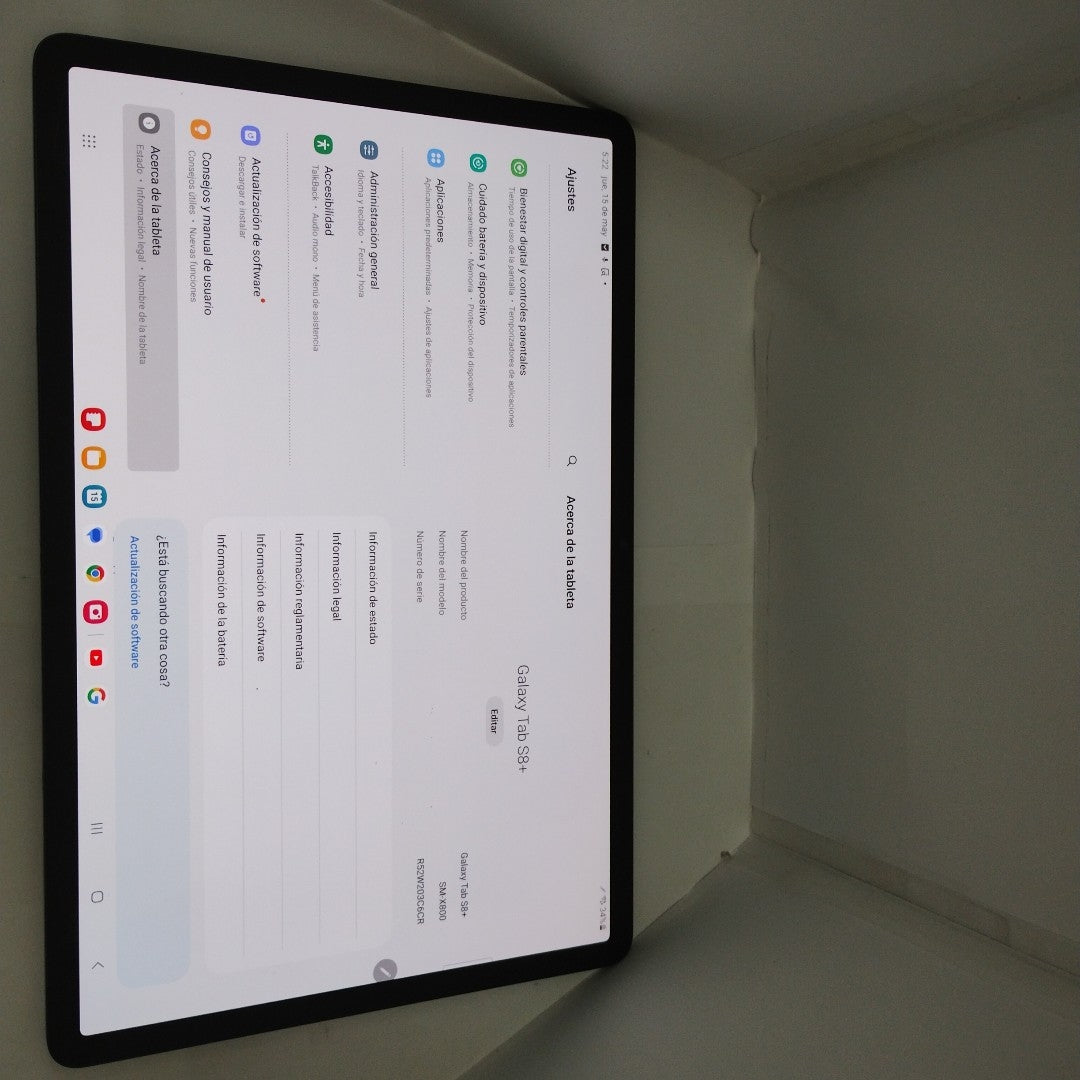 TABLETA SAMSUNG GALAXY TAB S8+ SM-X800 256 GB 8 GB RAM (SEMINUEVO)