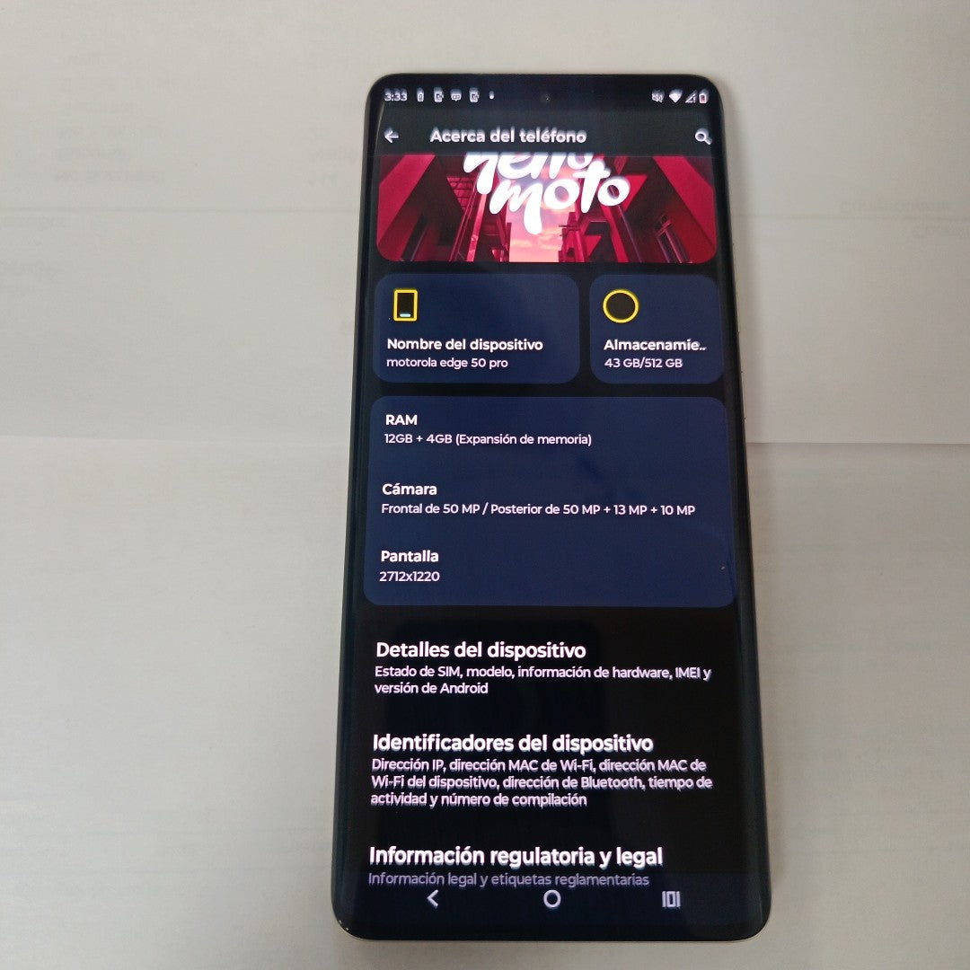 CELULAR MOTOROLA EDGE 50 PRO XT2403-2 (2024) 512 GB 12 GB RAM (SEMINUEVO)