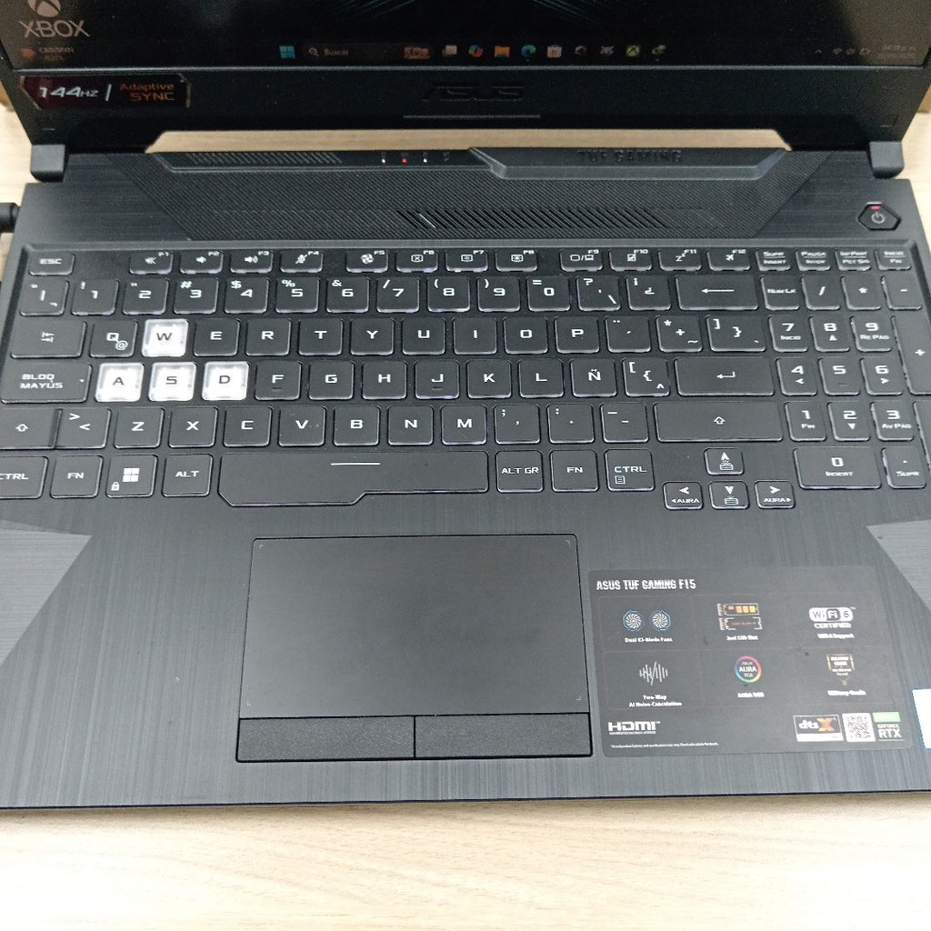 LAPTOP ASUS TUF GAMING F15 FX506HCB-HN144W (2022) 512 GB SSD 8 GB RAM (SEMINUEVO)