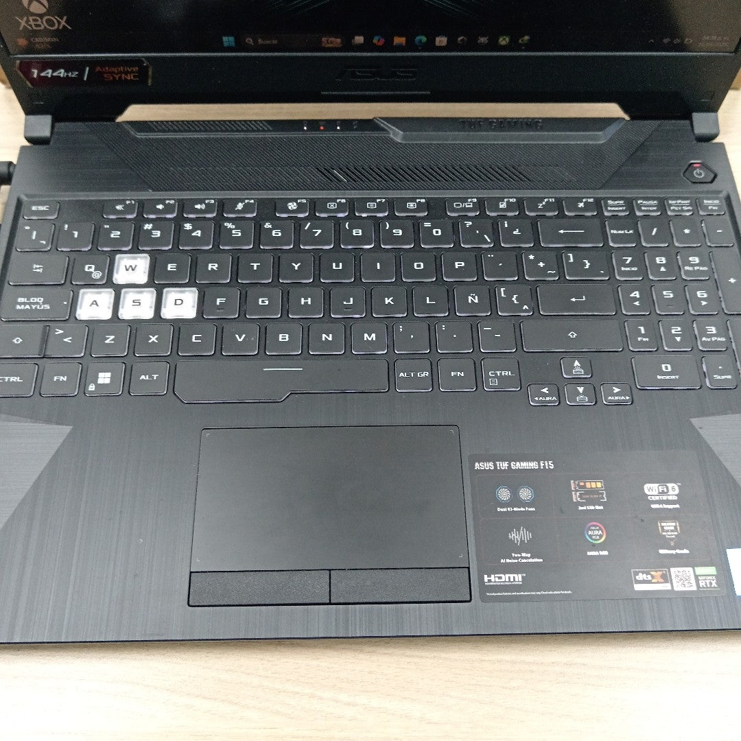 LAPTOP ASUS TUF GAMING F15 FX506HCB-HN144W (2022) 512 GB SSD 8 GB RAM (SEMINUEVO)
