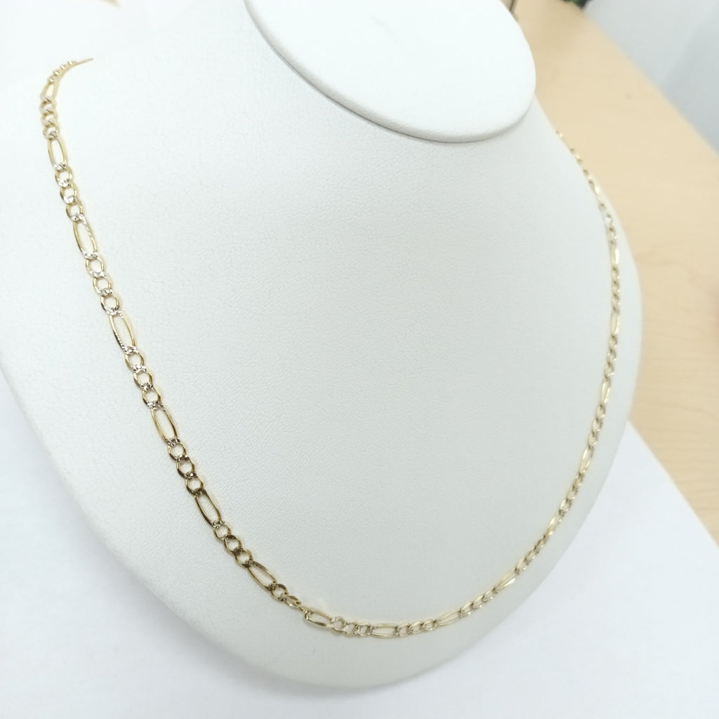 CADENAS CARTIER 3*1 DIAMANTADA ORO 10K 6.1 (NUEVO)