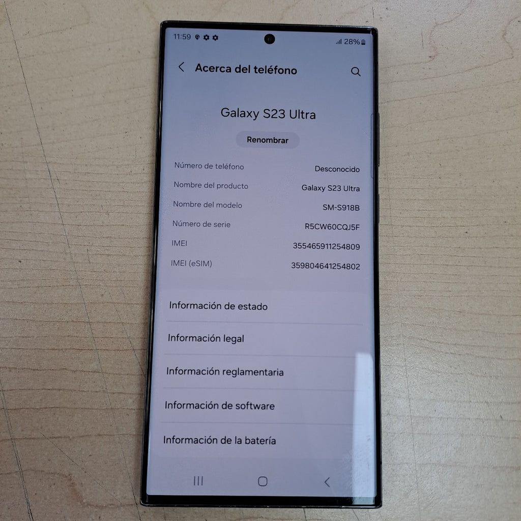 CELULAR SAMSUNG GALAXY S23 ULTRA SM-S918B 512 GB 12 GB RAM (SEMINUEVO)