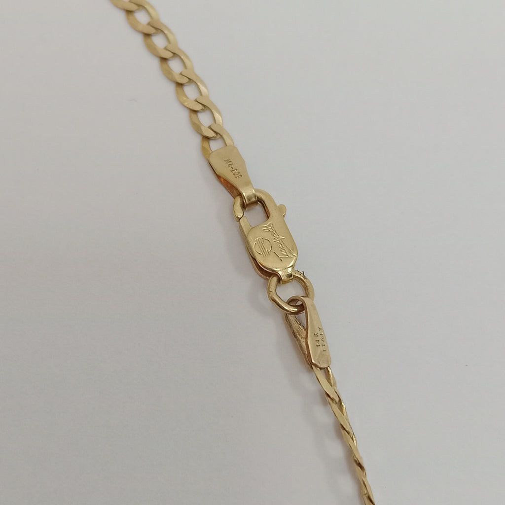 CADENAS BARBADA AMARILLA ORO 14K 4.8 (NUEVO)