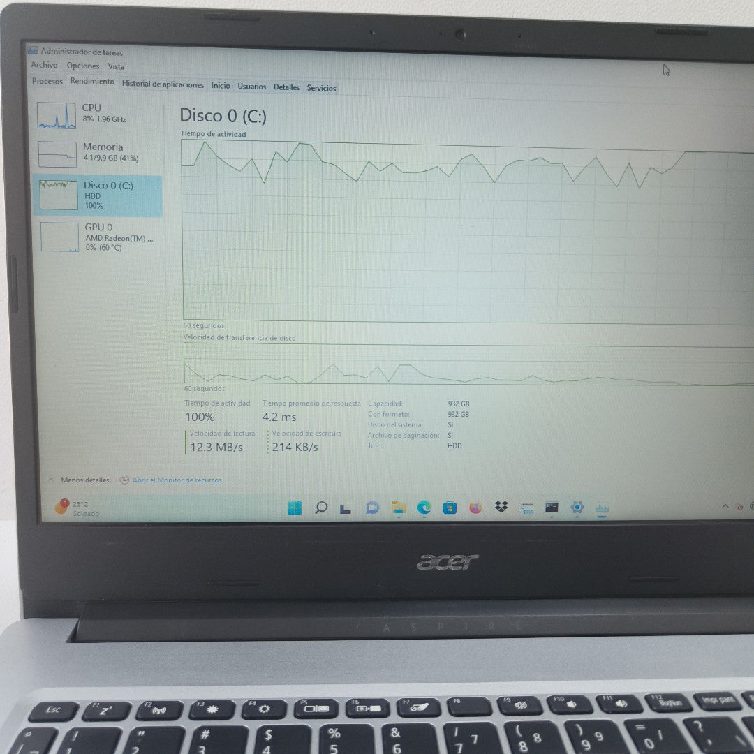 LAPTOP ACER ASPIRE 3 A314-22-R1TS (2020) 1 TB 12 GB RAM (SEMINUEVO)