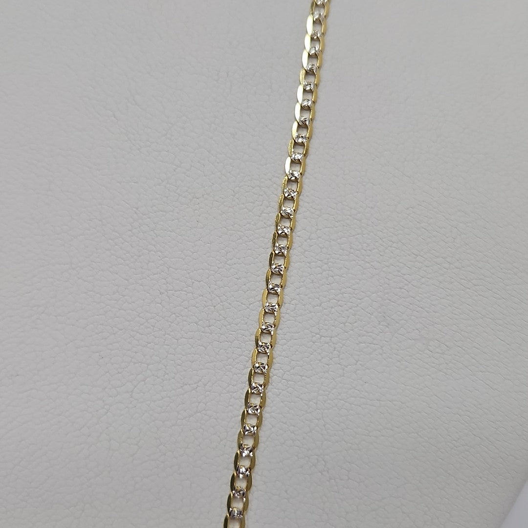 CADENAS BARBADA DIAMANTADA ORO 14K 5.2 (NUEVO)