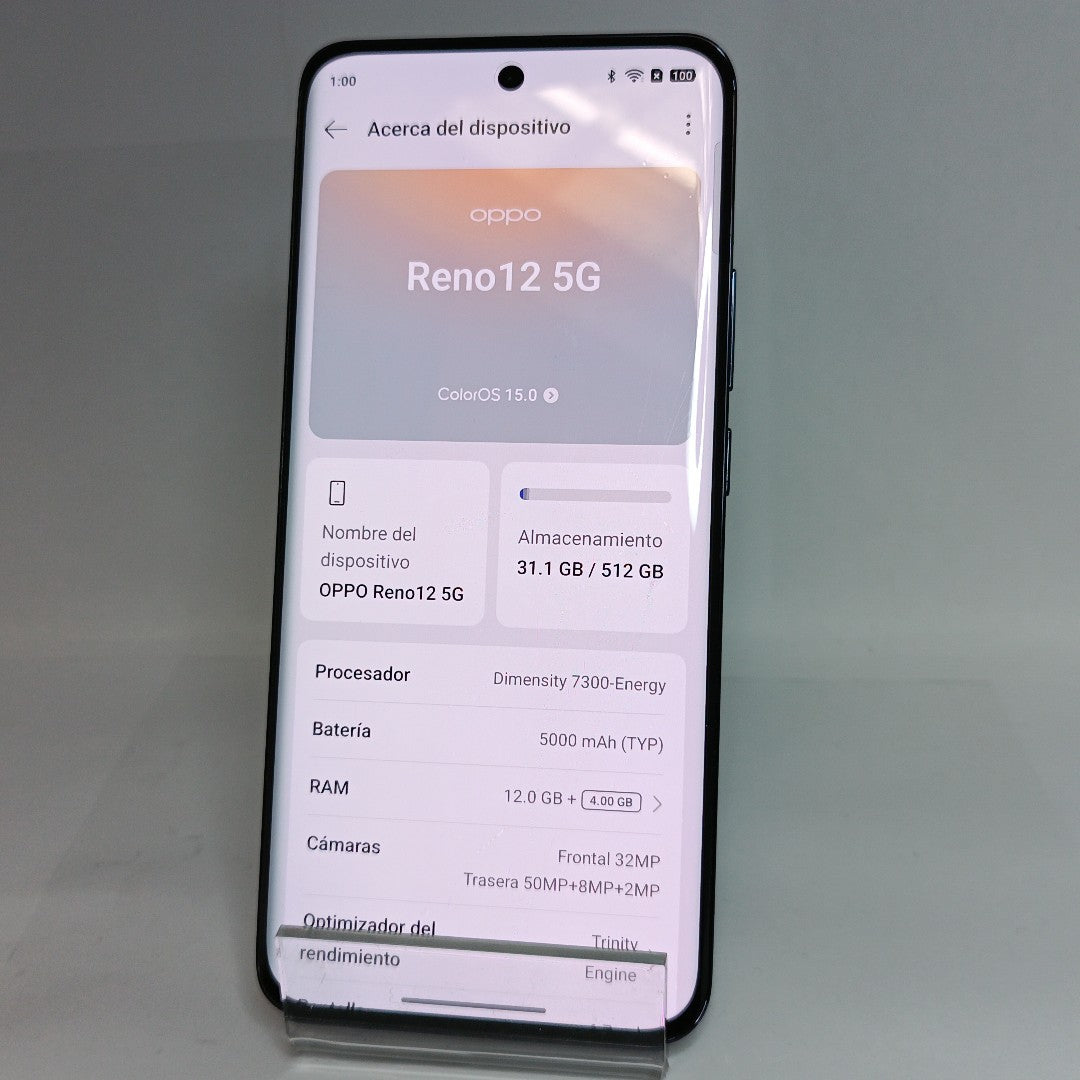CELULAR OPPO   RENO12 5G CPH2625 (2024) 512 GB 12 GB RAM (SEMINUEVO)