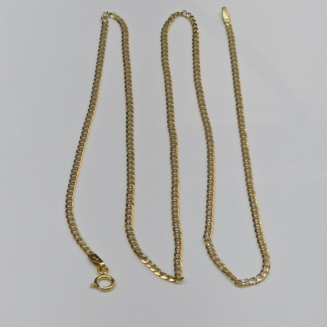 CADENAS BARBADA DIAMANTADA ORO 14K 3.6 (NUEVO)