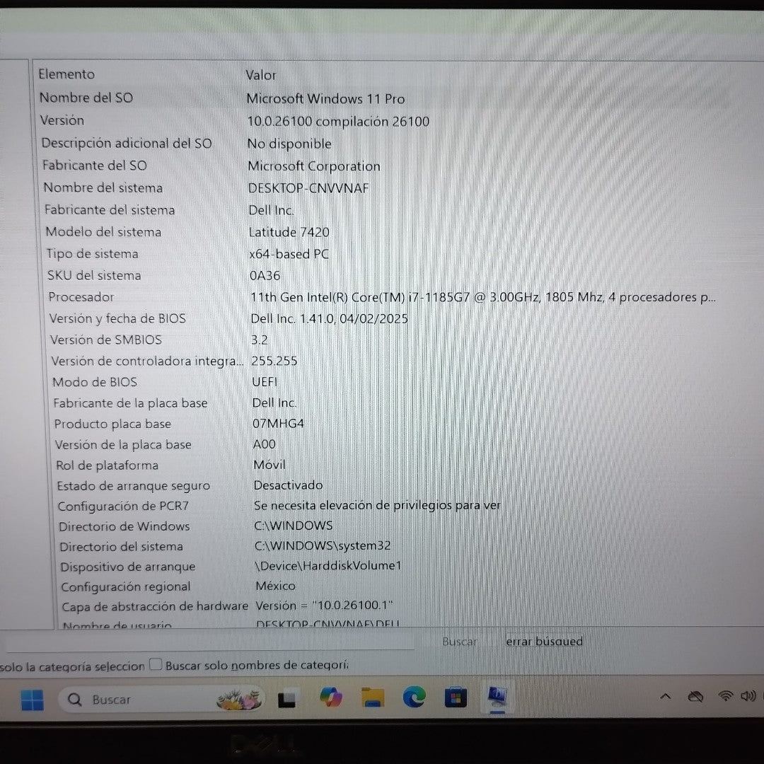 LAPTOP DELL LATITUDE 7420 (2023) 256 GB SSD 16 GB RAM (SEMINUEVO)
