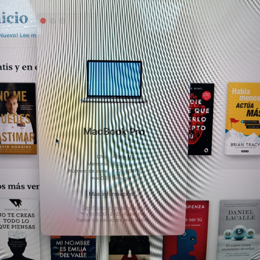 LAPTOP APPLE MACBOOK PRO 13" 2022 3.49 A2338 256 GB SSD 8 GB RAM (SEMINUEVO)