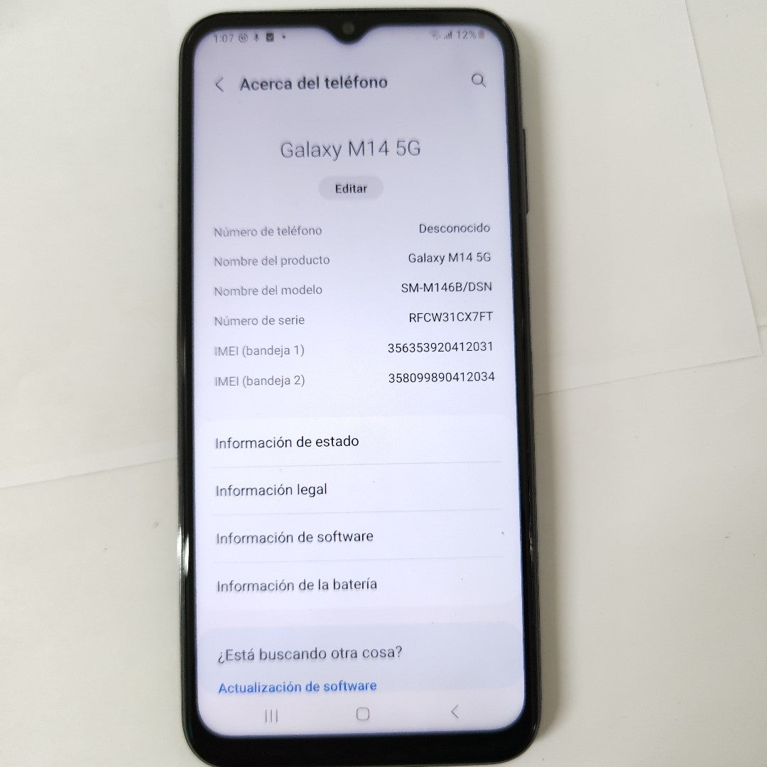 CELULAR SAMSUNG GALAXY M14 5G SM-M146B 128 GB 4 GB RAM
