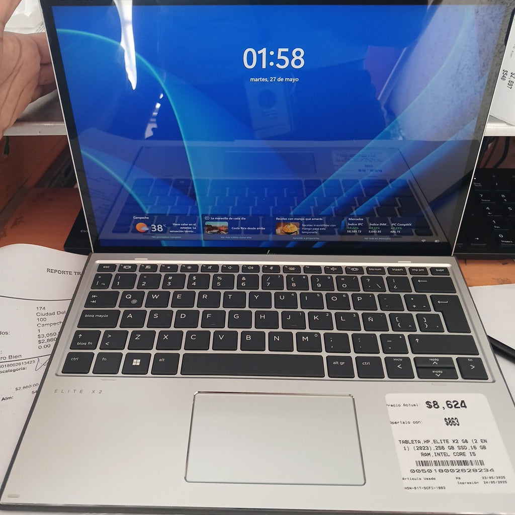 TABLETA HP ELITE X2 G8 (2 EN 1) (2023) 256 GB SSD 16 GB RAM (SEMINUEVO)