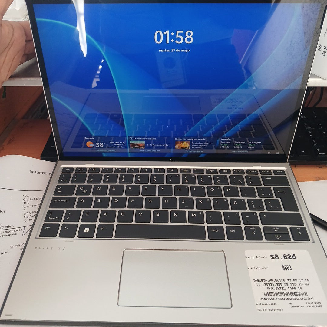TABLETA HP ELITE X2 G8 (2 EN 1) (2023) 256 GB SSD 16 GB RAM (SEMINUEVO)