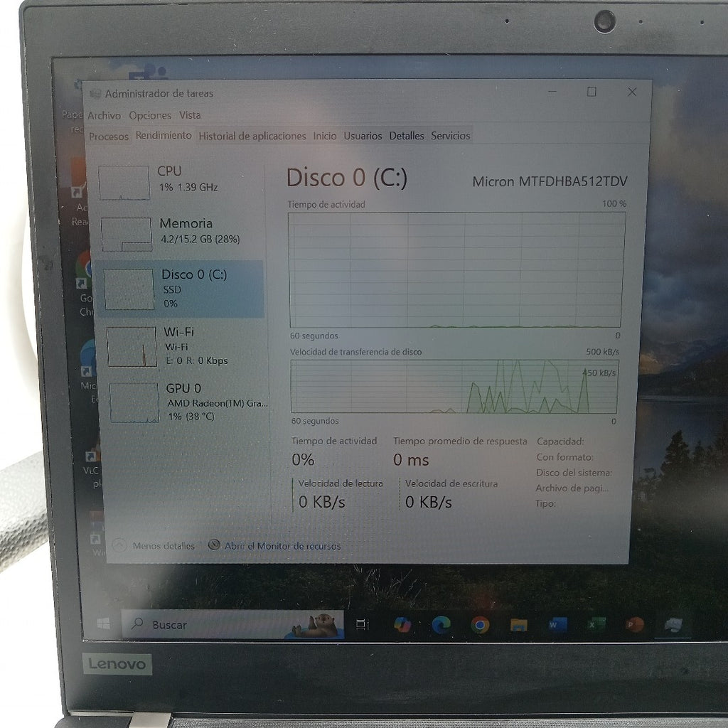 LAPTOP LENOVO THINKPAD T14 GEN 1 (2021) 512 GB SSD 8 GB RAM (SEMINUEVO)