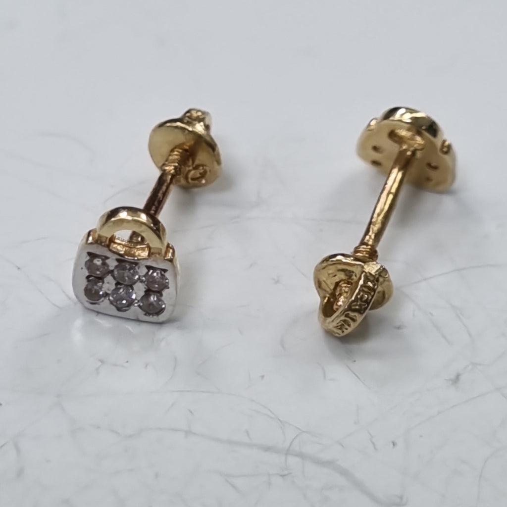 BROQUELES ORO 14K 1 (NUEVO)