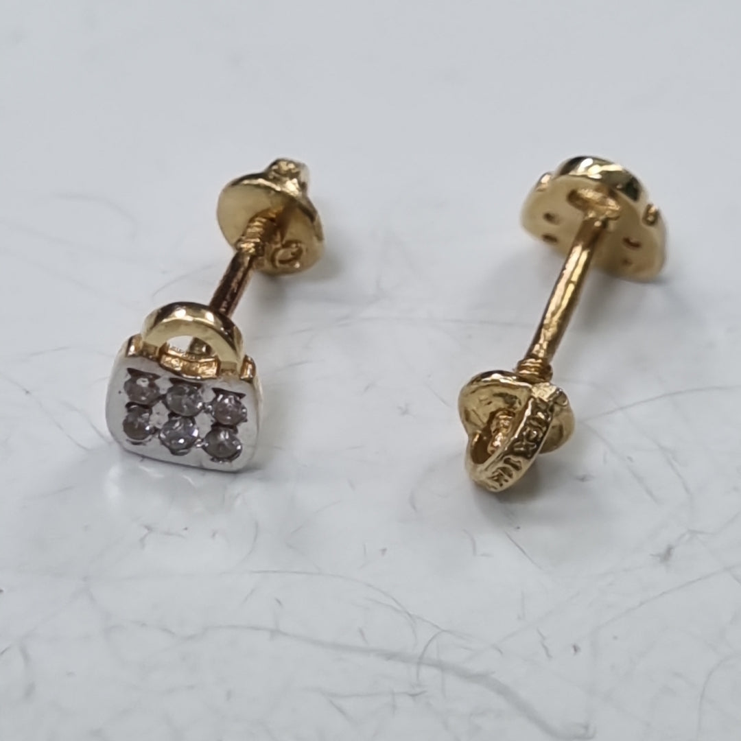 BROQUELES ORO 14K 1 (NUEVO)