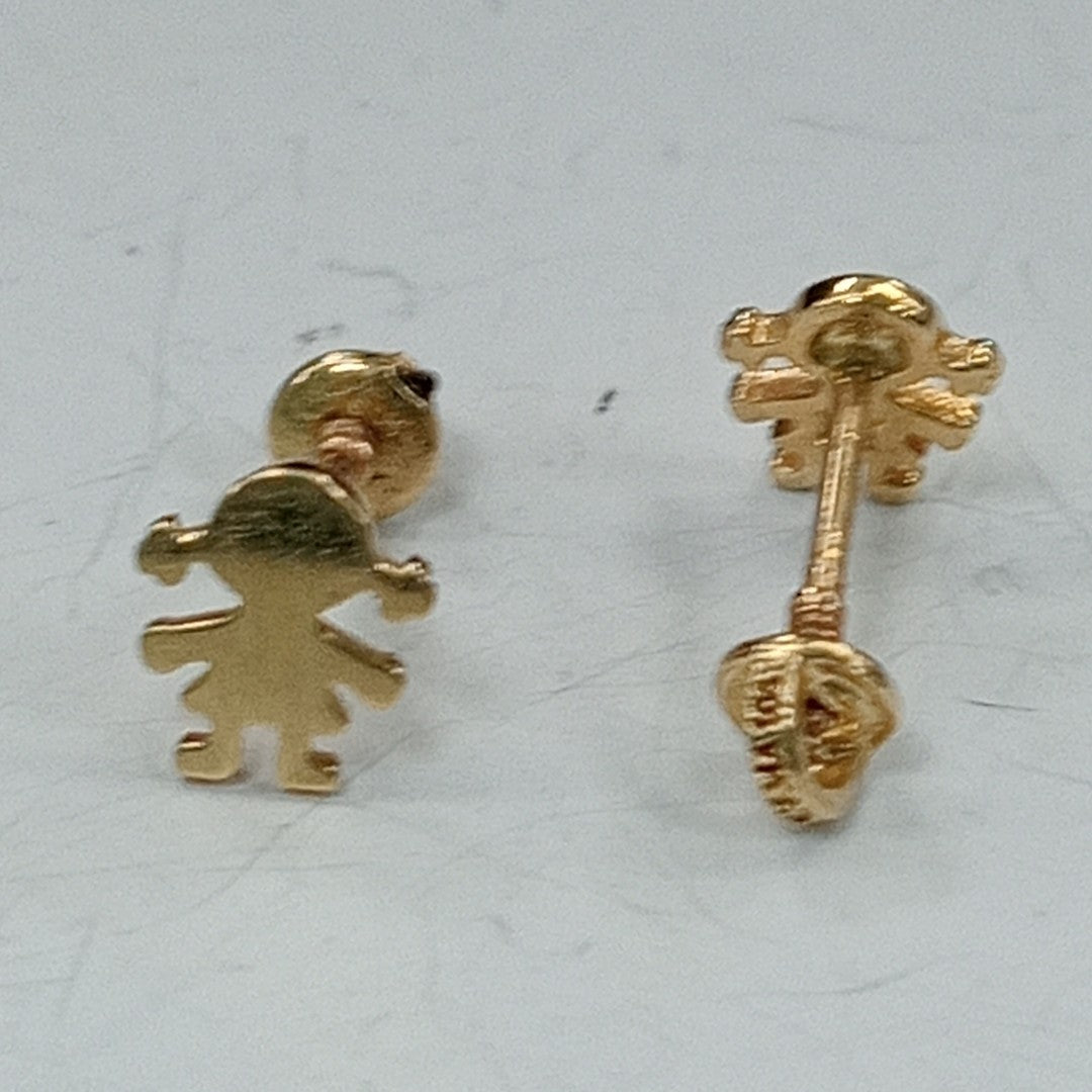 10950BRO88900B784 FRD11 BROQUELES ORO 14K 1PZAS (NUEVO)