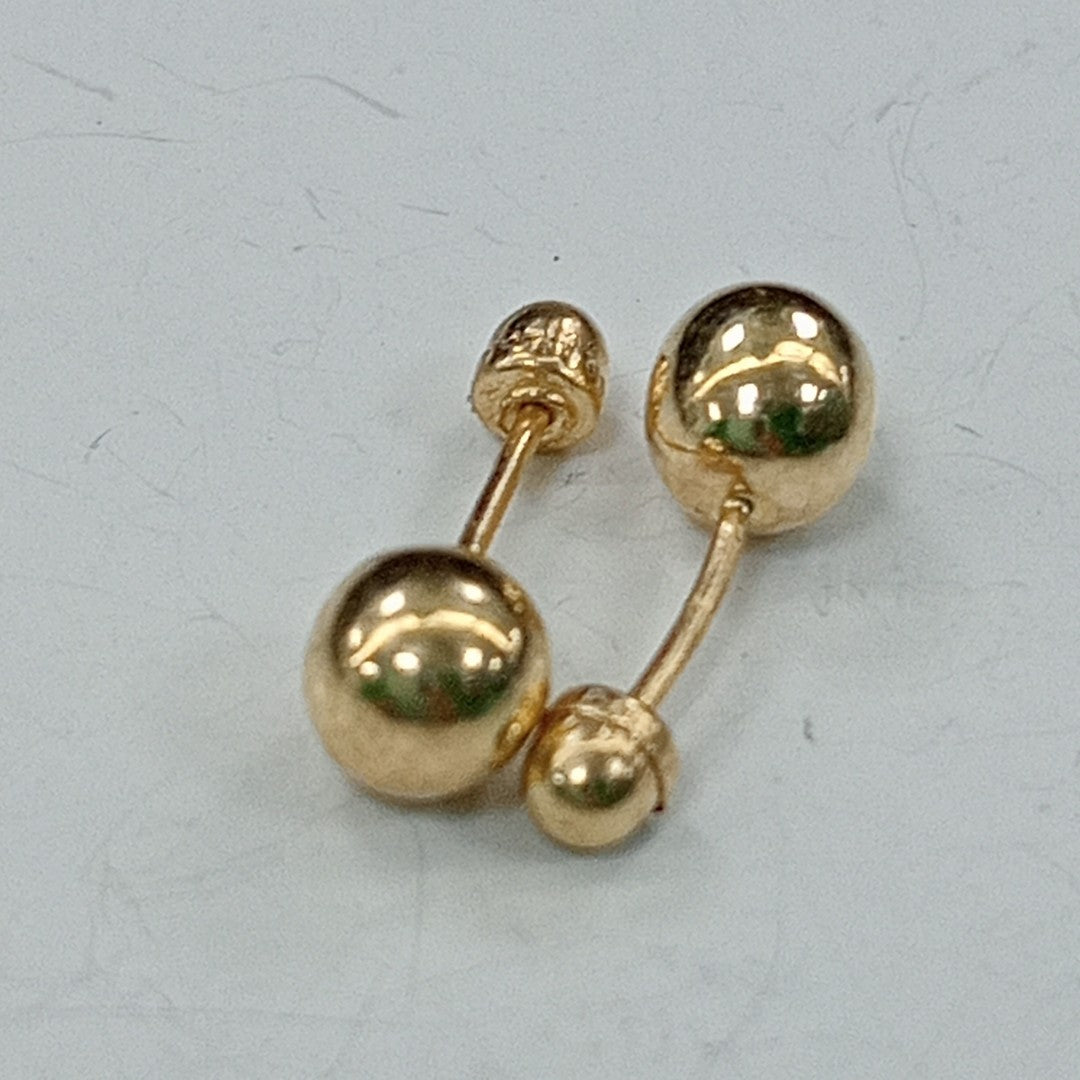 BROQUELES ORO 14K 1 GRS (NUEVO)