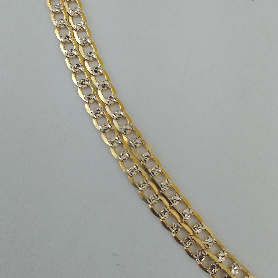 CADENAS BARBADA DIAMANTADA ORO 14K 4.3 (NUEVO)