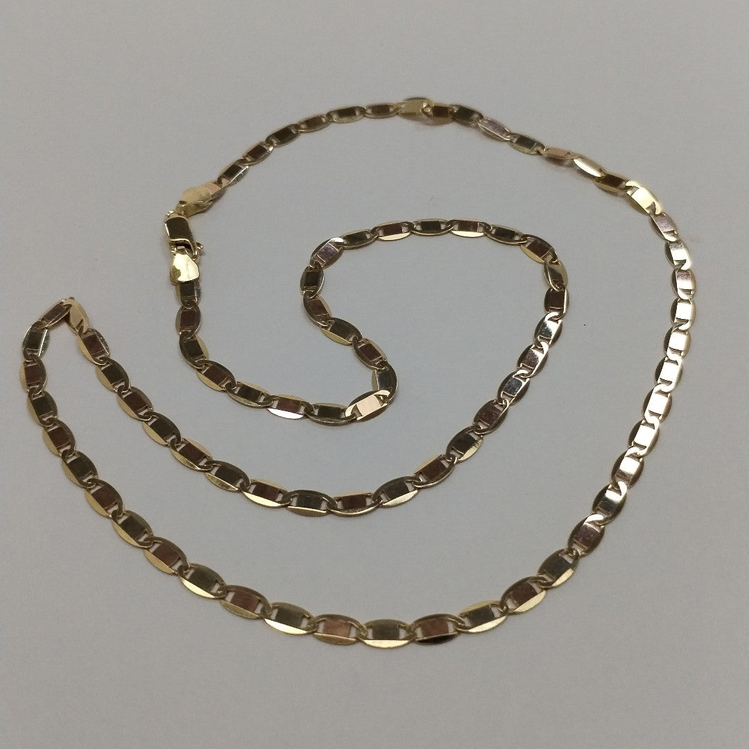 CADENAS VALENTINA/ESPEJO ORO 14K 10 (NUEVO)