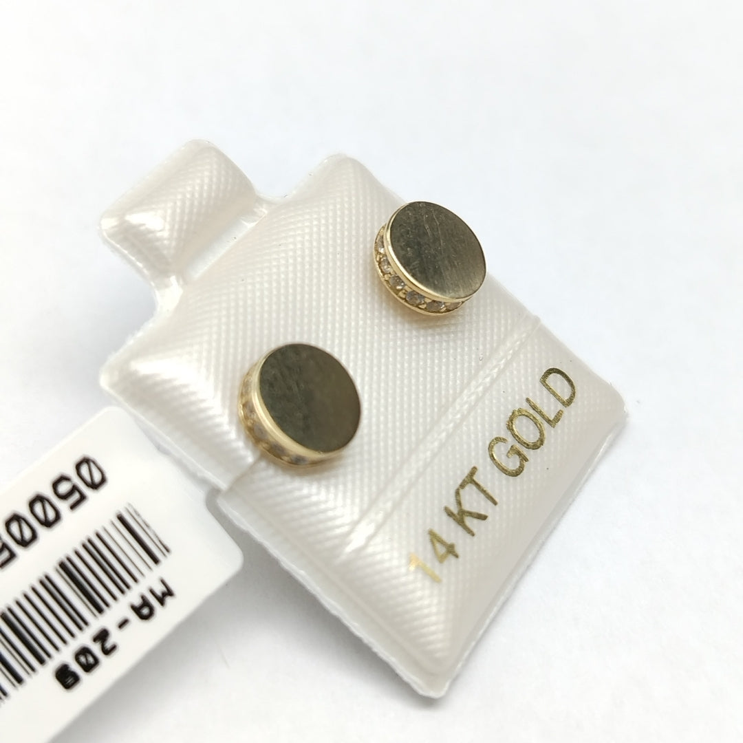 BROQUELES ORO 14K 1.5 (NUEVO)