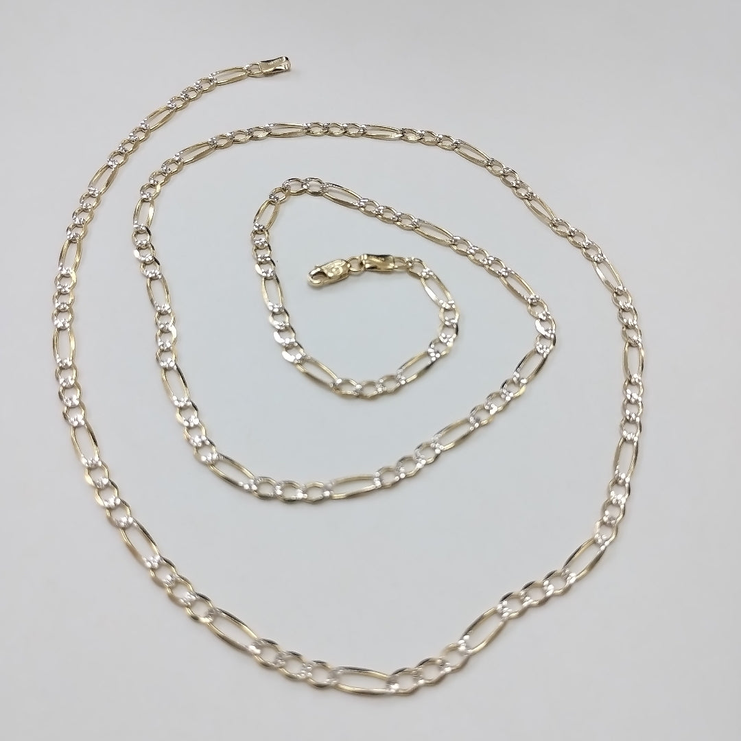 CADENAS CARTIER 3*1 DIAMANTADA ORO 14K 8.9 (NUEVO)