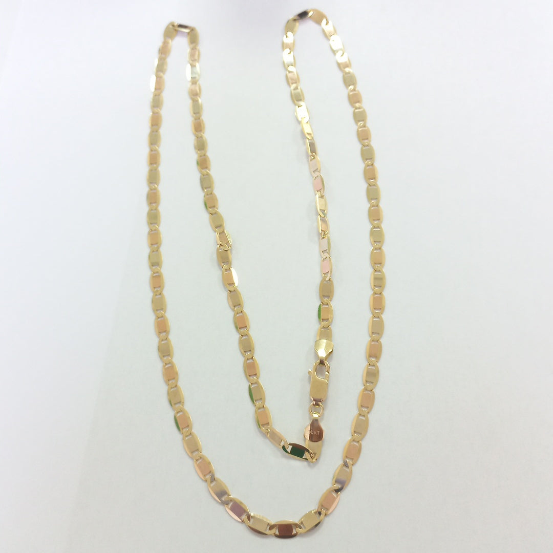 CADENAS VALENTINA/ESPEJO ORO 14K 10.6 (NUEVO)