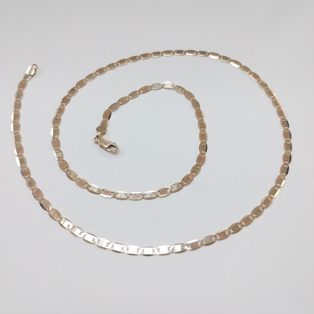 CADENAS VALENTINA/ESPEJO ORO 14K 10.6 (NUEVO)