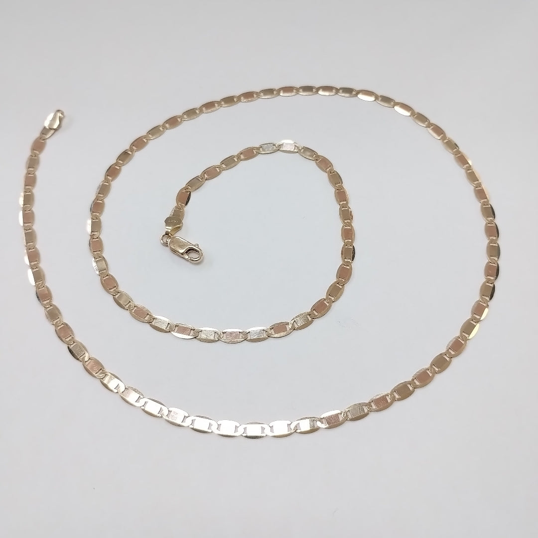 CADENAS VALENTINA/ESPEJO ORO 14K 10.6 (NUEVO)