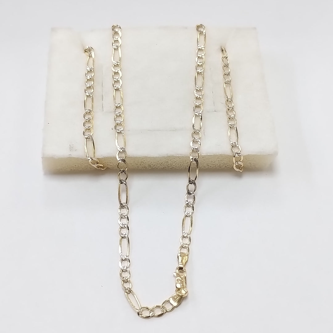 CADENAS CARTIER 3*1 DIAMANTADA ORO 14K 7.4 (NUEVO)