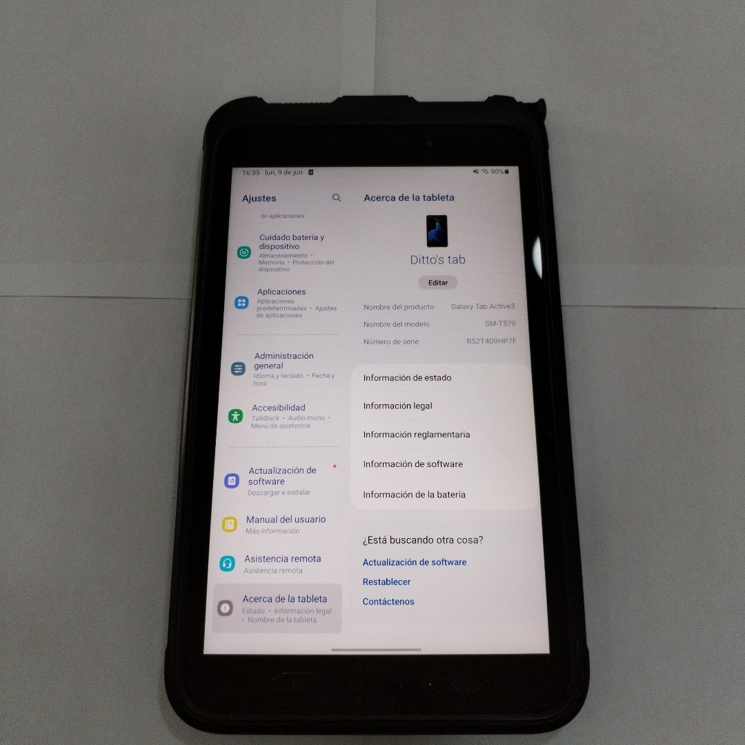 TABLETA SAMSUNG GALAXY TAB ACTIVE 3 SM-T570 64 GB 4 GB RAM (SEMINUEVO)