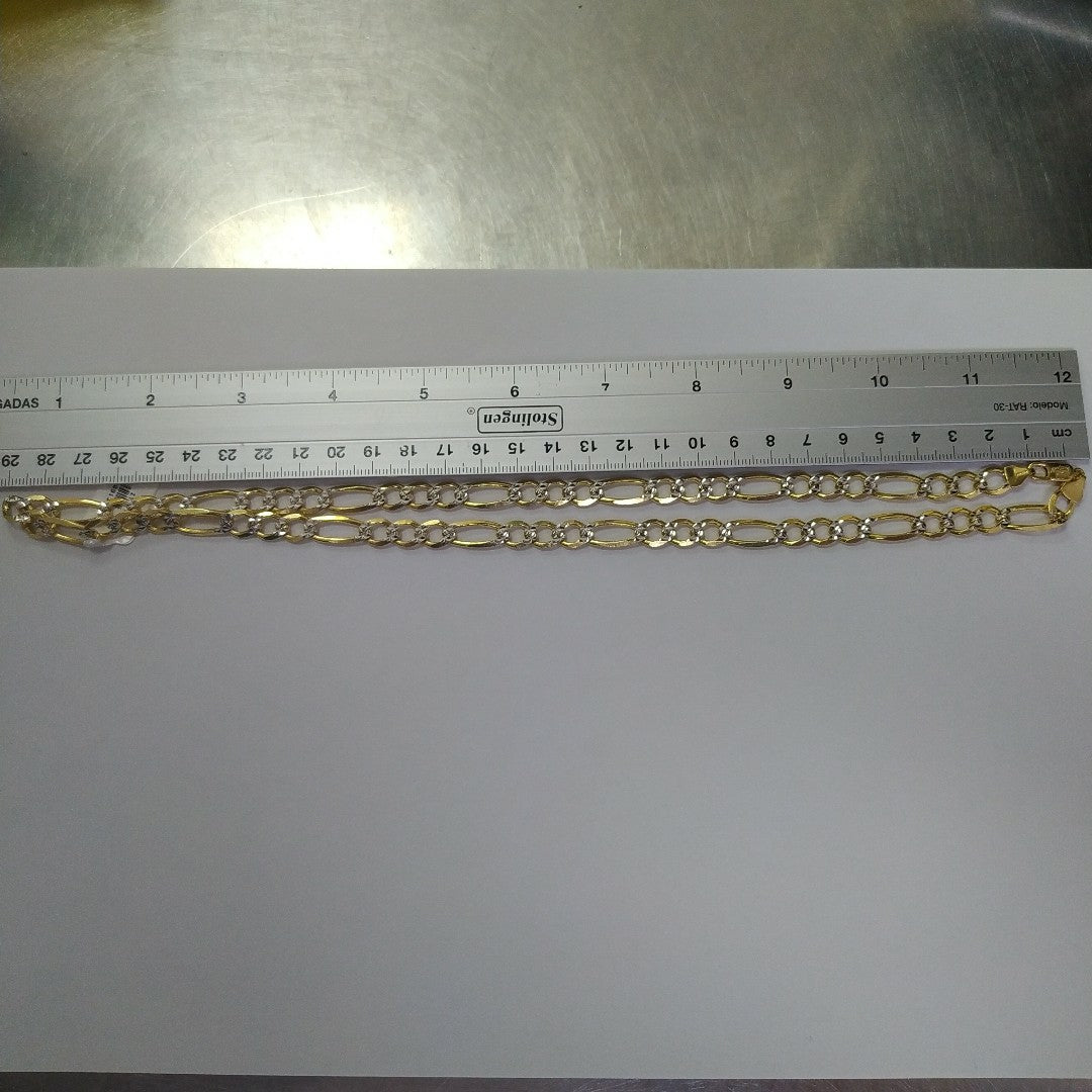 CADENAS CARTIER 3*1 DIAMANTADA ORO 14K 43.8 (NUEVO)