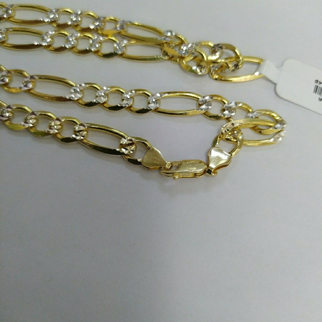 CADENAS CARTIER 3*1 DIAMANTADA ORO 14K 39.7 (NUEVO)