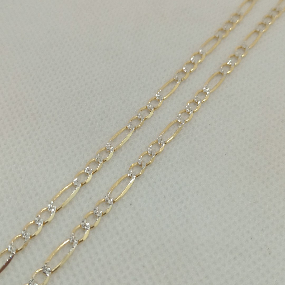 CADENAS CARTIER 3*1 DIAMANTADA ORO 14K 7.5 (NUEVO)