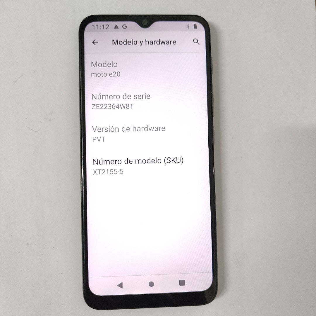 CELULAR MOTOROLA MOTO E20 XT2155-5 32 GB 2 GB RAM (SEMINUEVO)