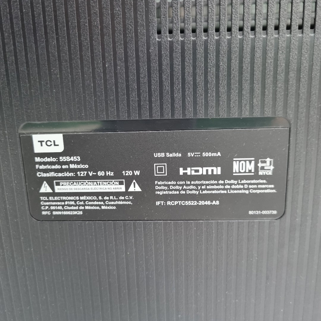 PANTALLA TCL 55S453 (2022) 55" LED 4K (SEMINUEVO)