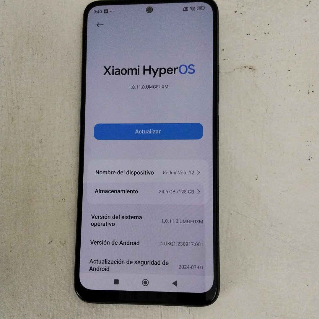 CELULAR XIAOMI REDMI NOTE 12 23021RAA2Y (2023) 128 GB 4 GB RAM (SEMINUEVO)