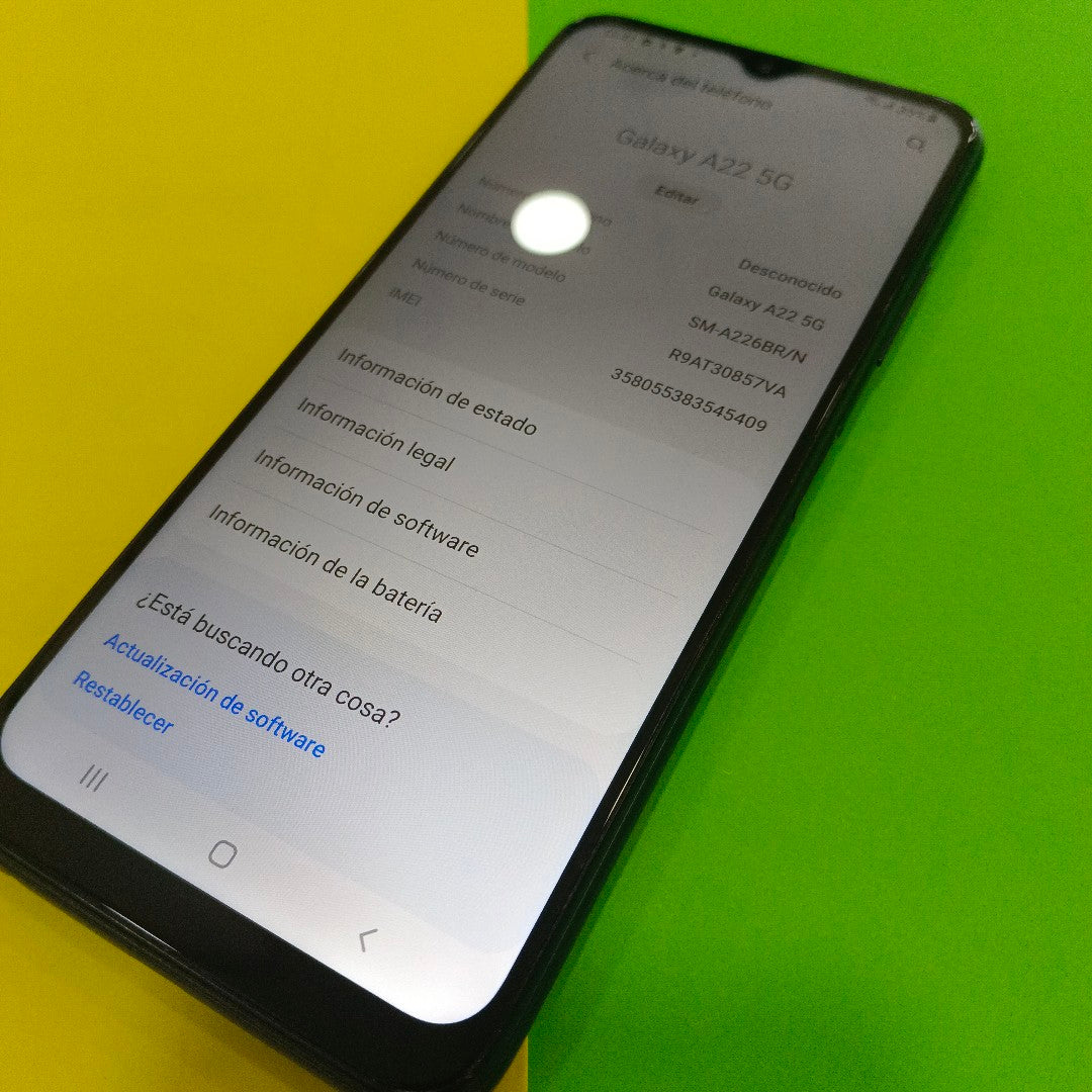 CELULAR SAMSUNG GALAXY A22 5G SM-A226BR 128 GB 4 GB RAM (SEMINUEVO)