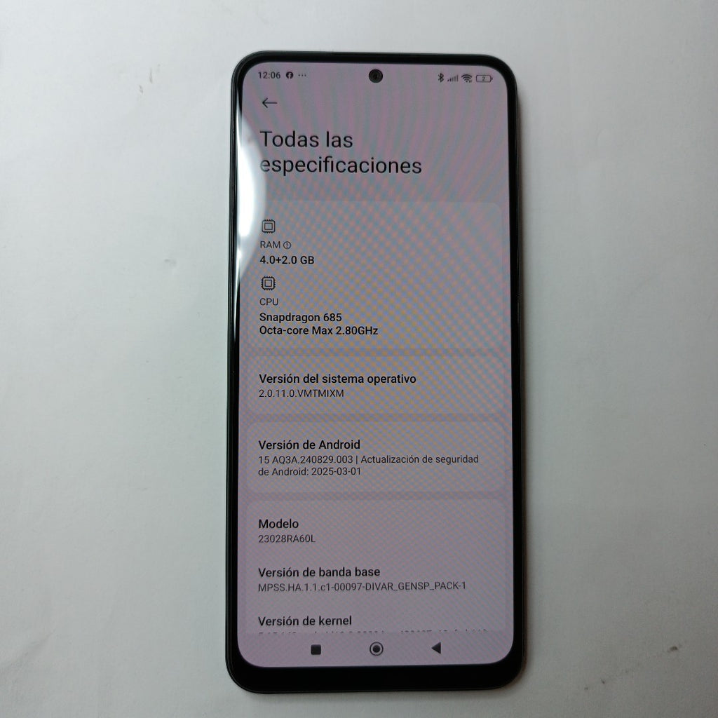 CELULAR XIAOMI REDMI NOTE 12  23028RA60L 128 GB 4 GB RAM
