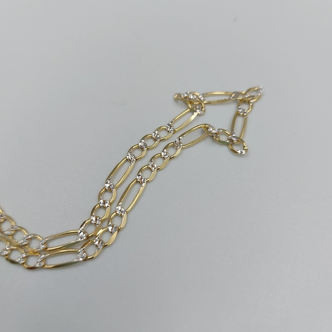 CADENAS CARTIER 3*1 DIAMANTADA ORO 14K 8.1 (NUEVO)