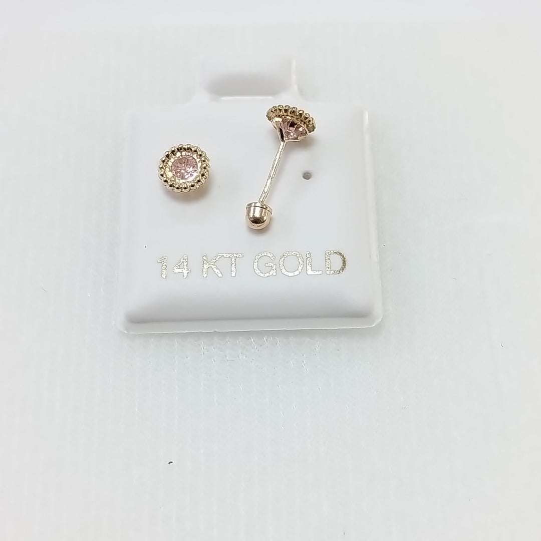 BROQUELES ORO 14K 1 (NUEVO)
