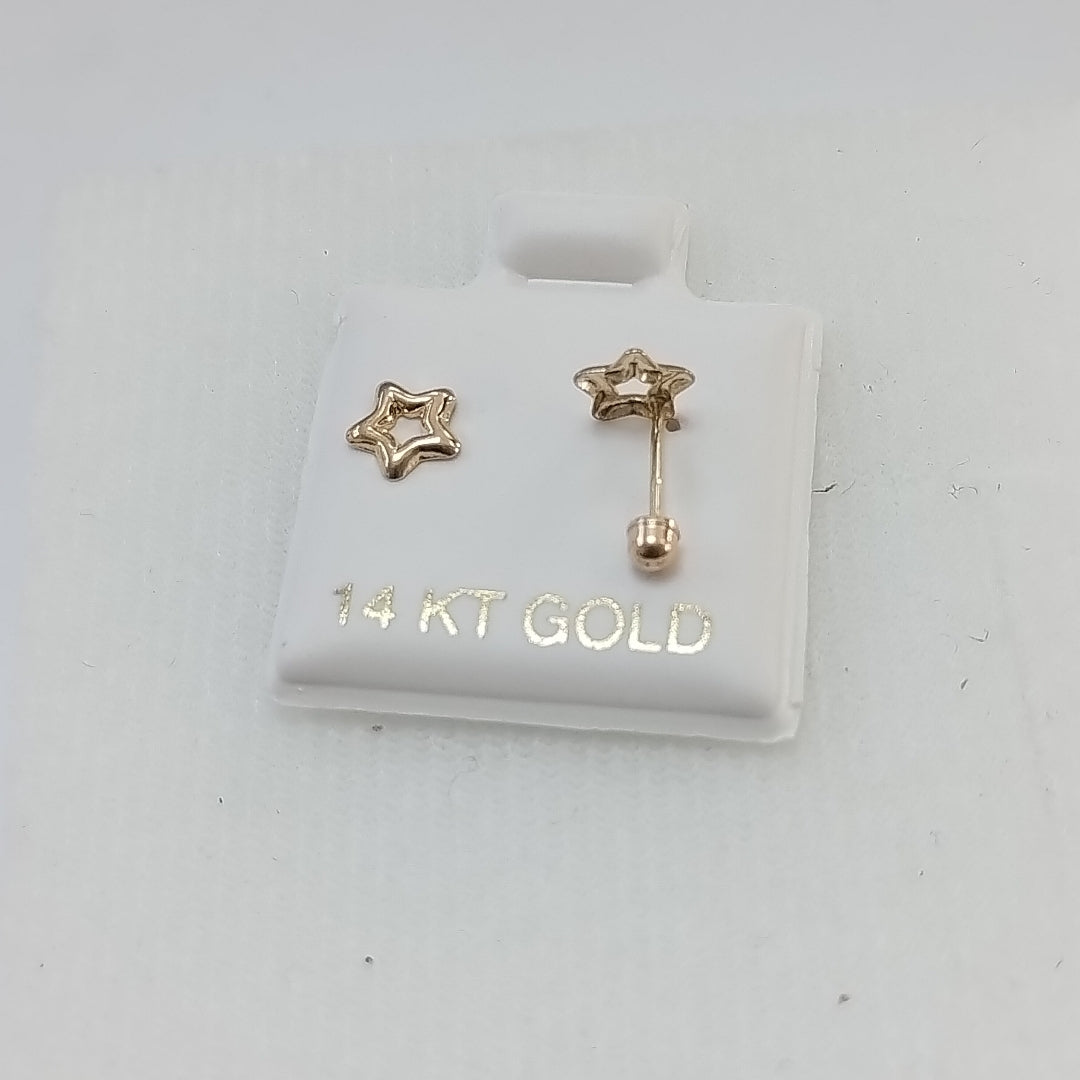 BROQUELES ORO 14K 1 (NUEVO)